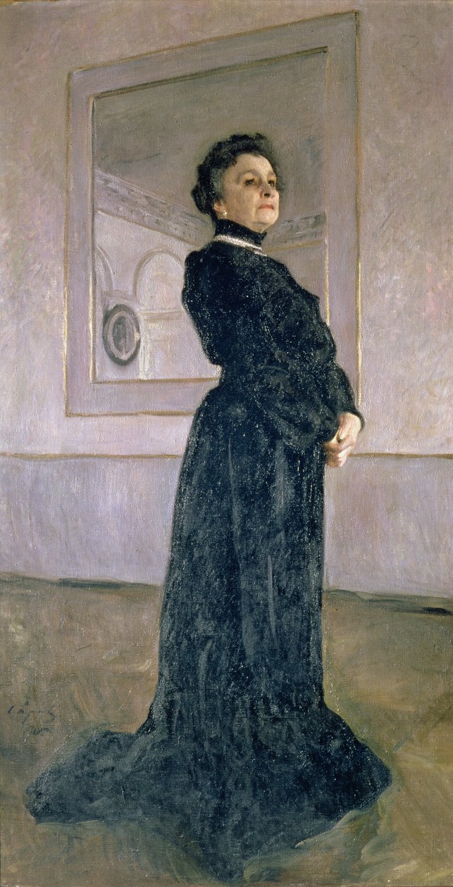 Porträt von Maria Nikolajewna Jermolowa (1853-1928), 1905 von Valentin Aleksandrovich Serov