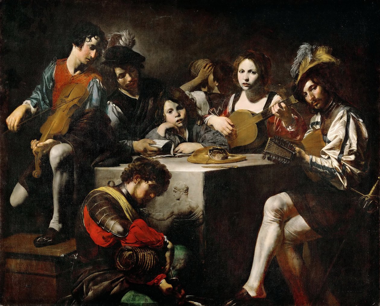 Konzert mit Basrelief von Valentin de Boullogne