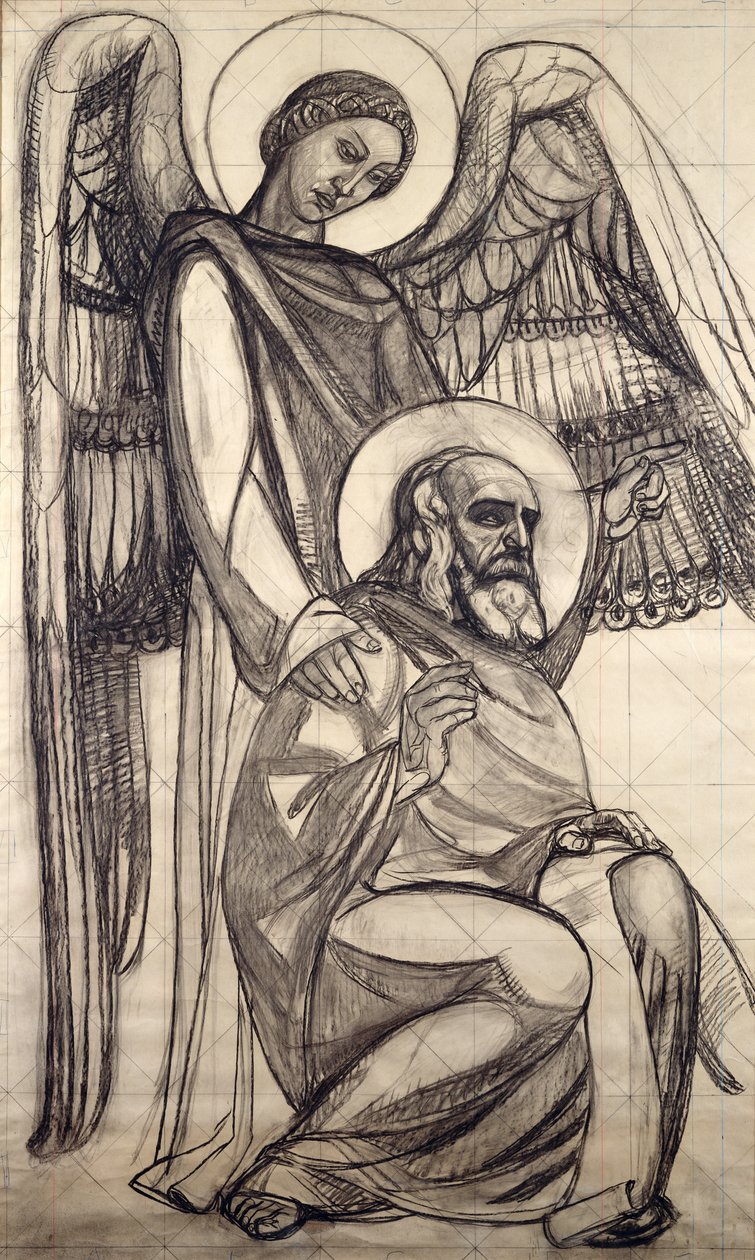 St. Johannes und der Engel, 1925 von Valentine Reyre