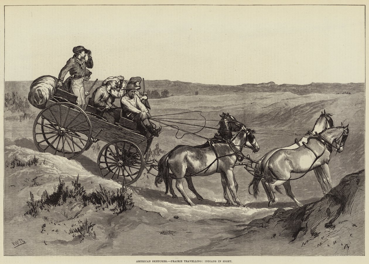 Amerikanische Skizzen, Prärie-Reisen, Indianer in Sicht von Valentine Walter Lewis Bromley