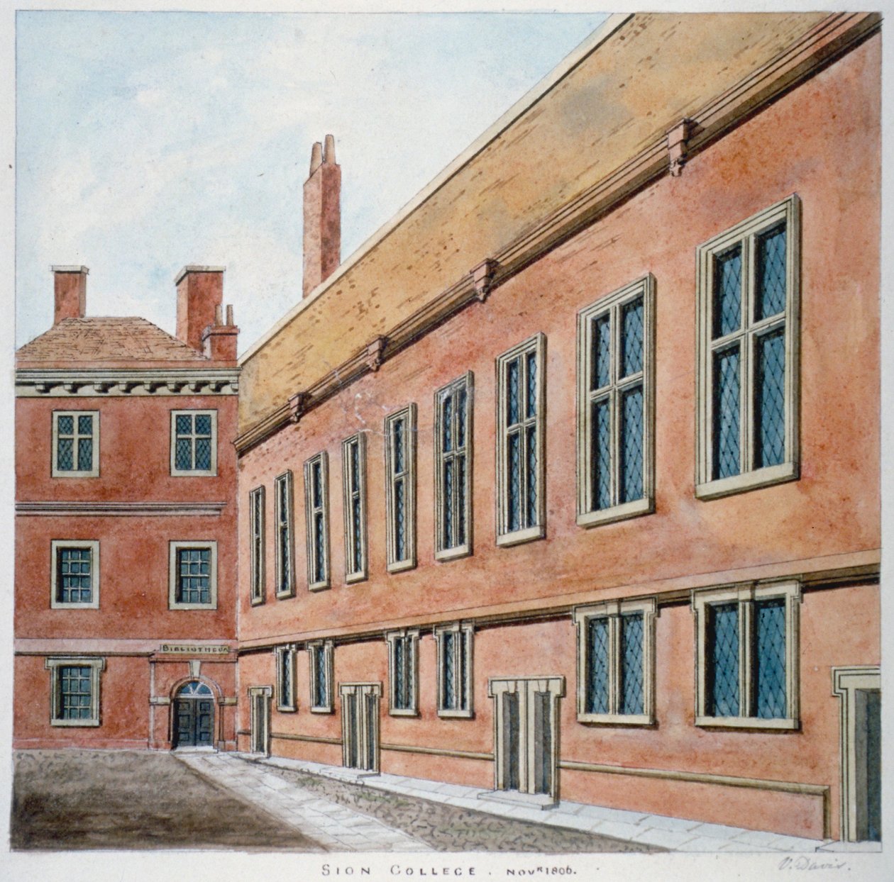 Sion College, City of London, 1806 von Valentine Davis