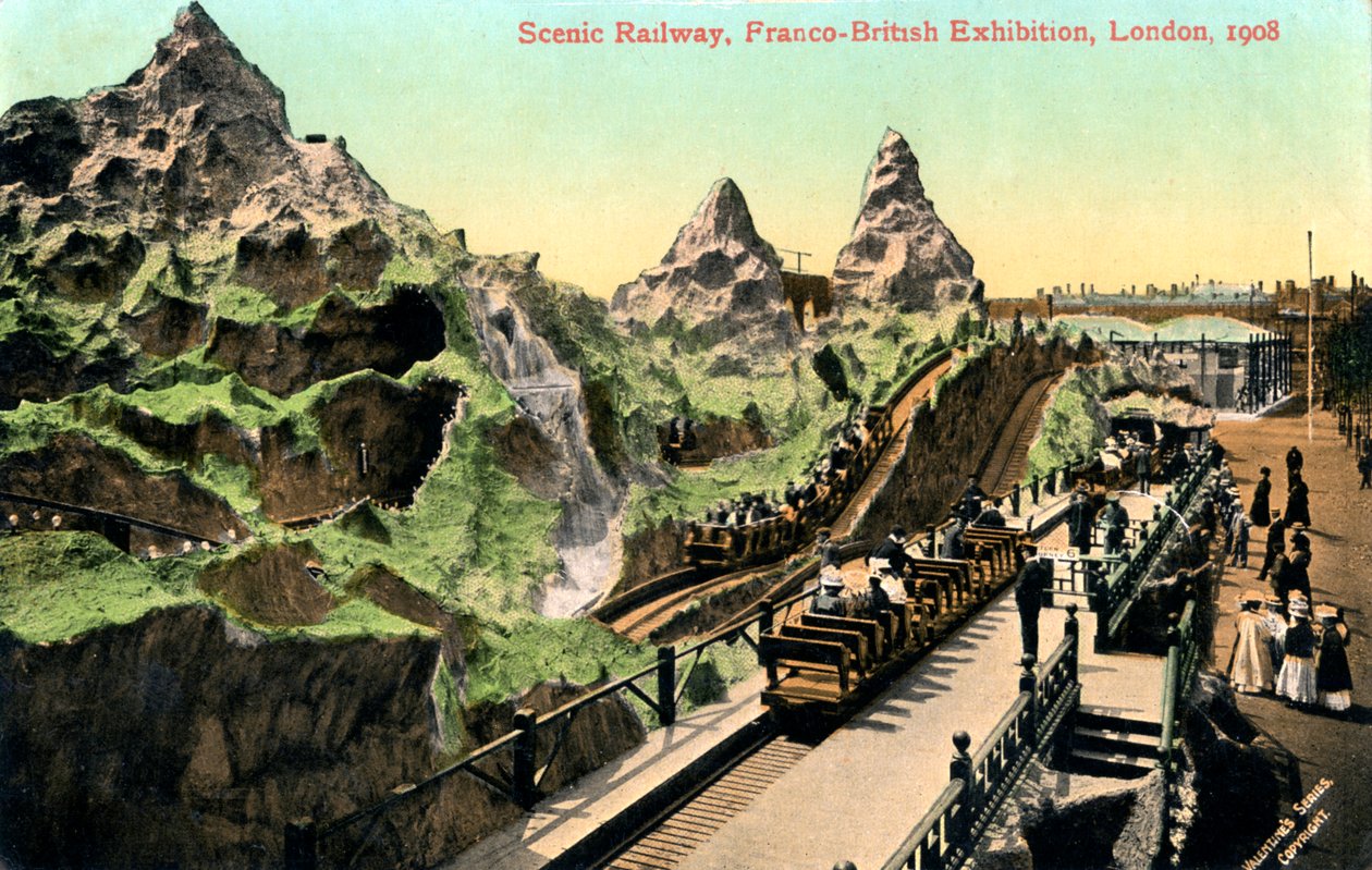 Aussichtsbahn, Franco-Britische Ausstellung, London, 1908 von Valentine and Sons Ltd