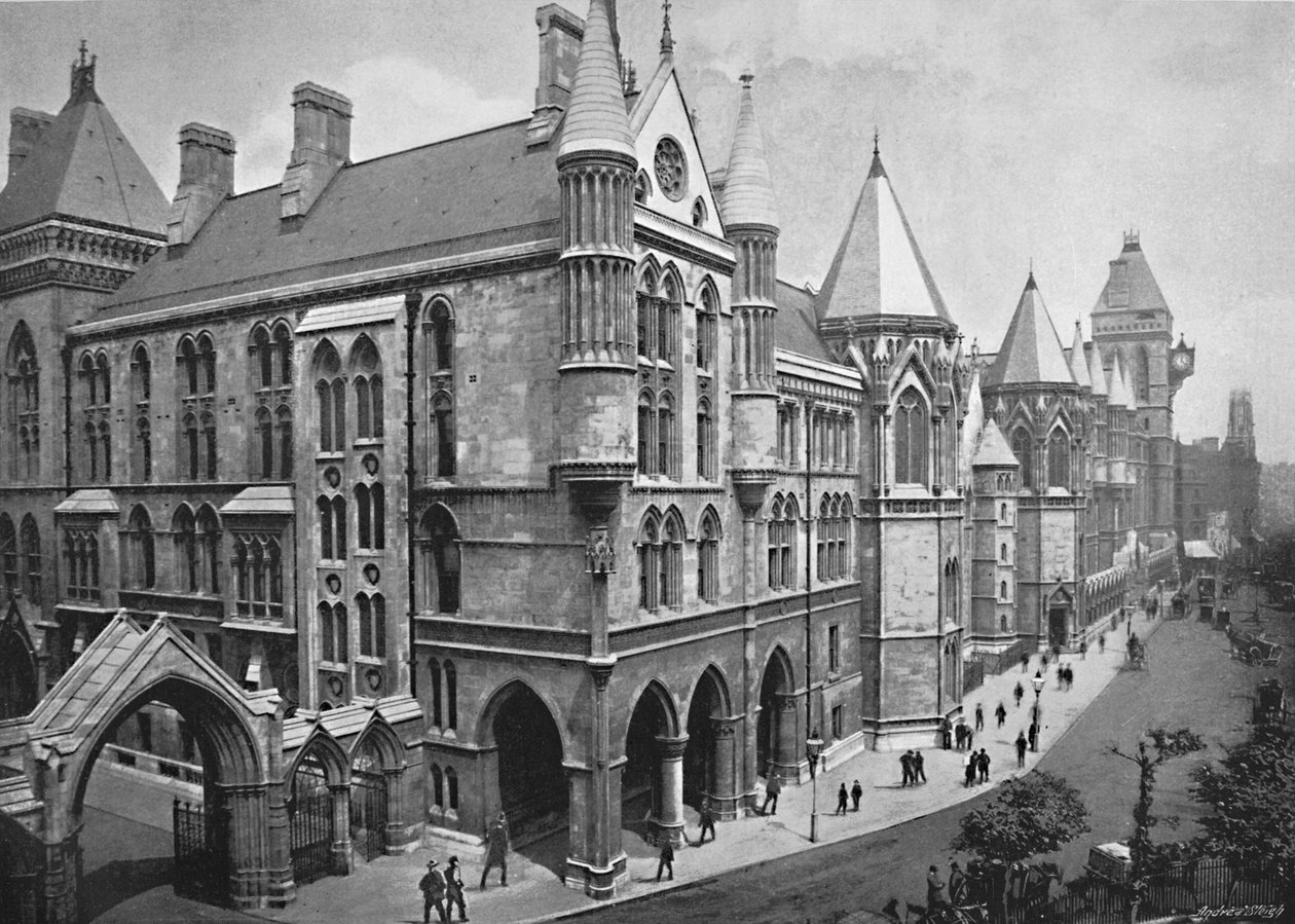 Die neuen Gerichte, London, ca. 1896 von Valentine and Sons Ltd