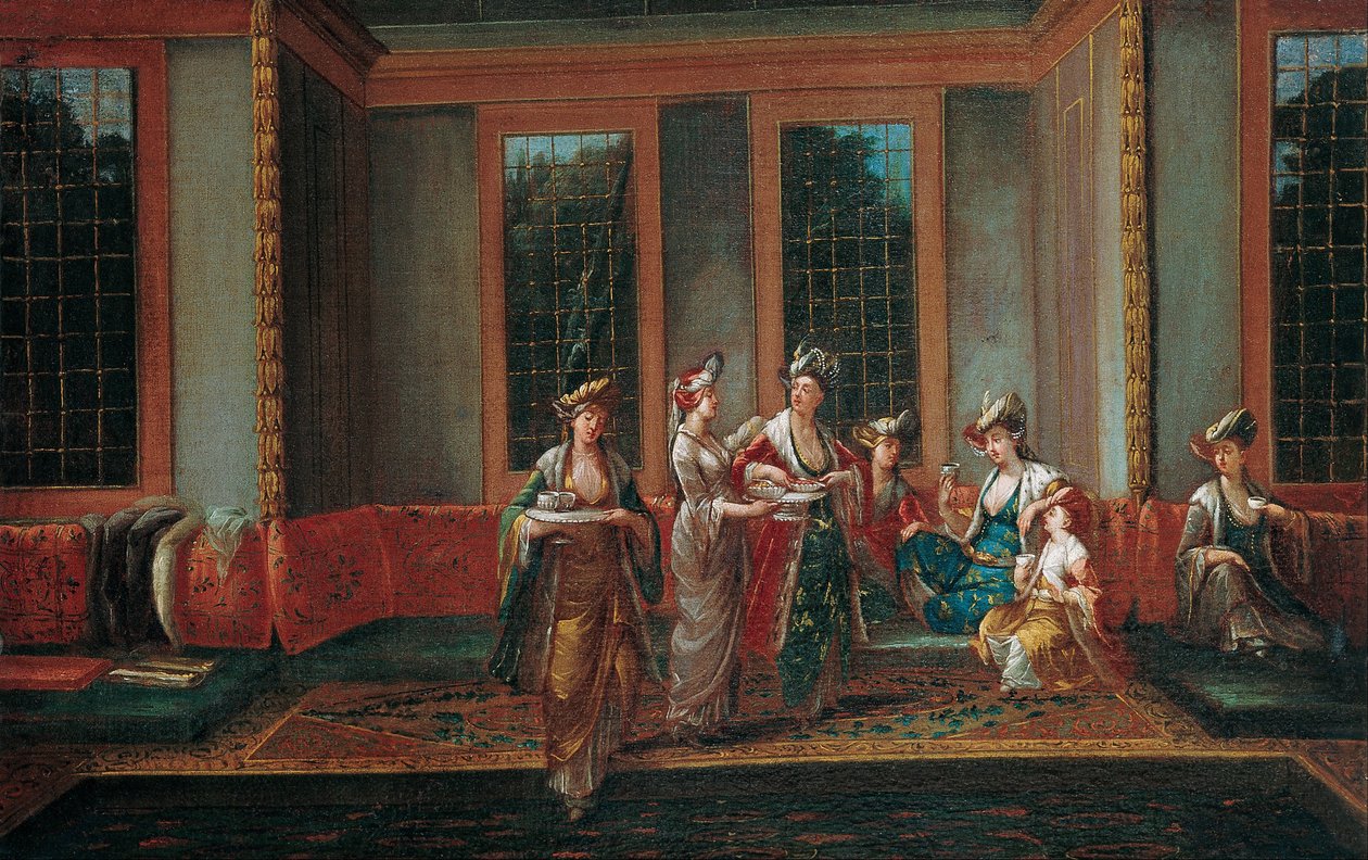 Frauen trinken Kaffee, 1720er Jahre von Vanmour