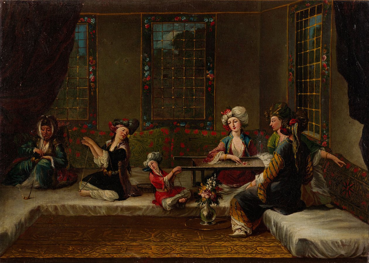 Frauen beim Sticken von Vanmour