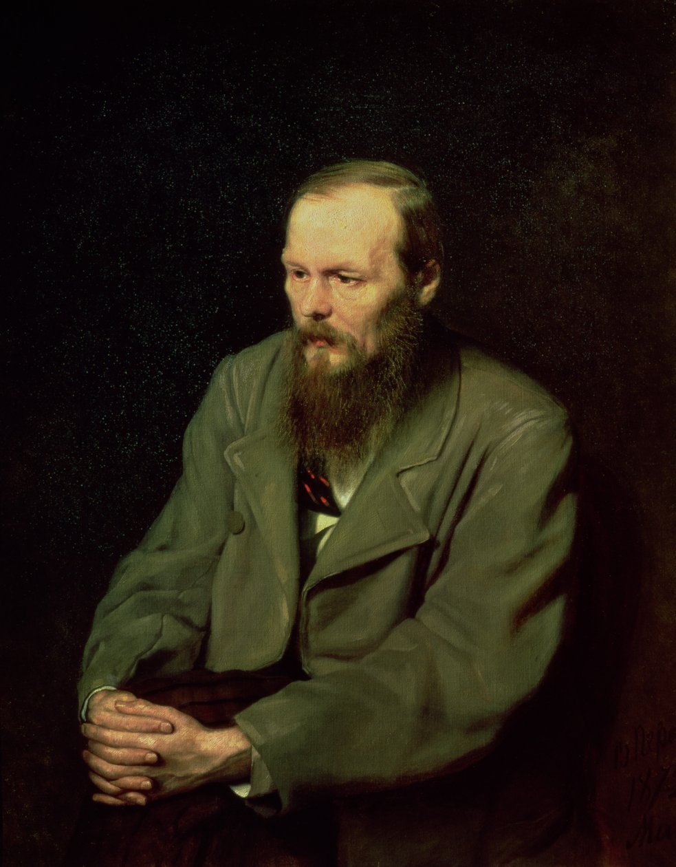 Porträt von Fjodor Dostojewski (1821-81) 1872 von Vasili Grigorevich Perov