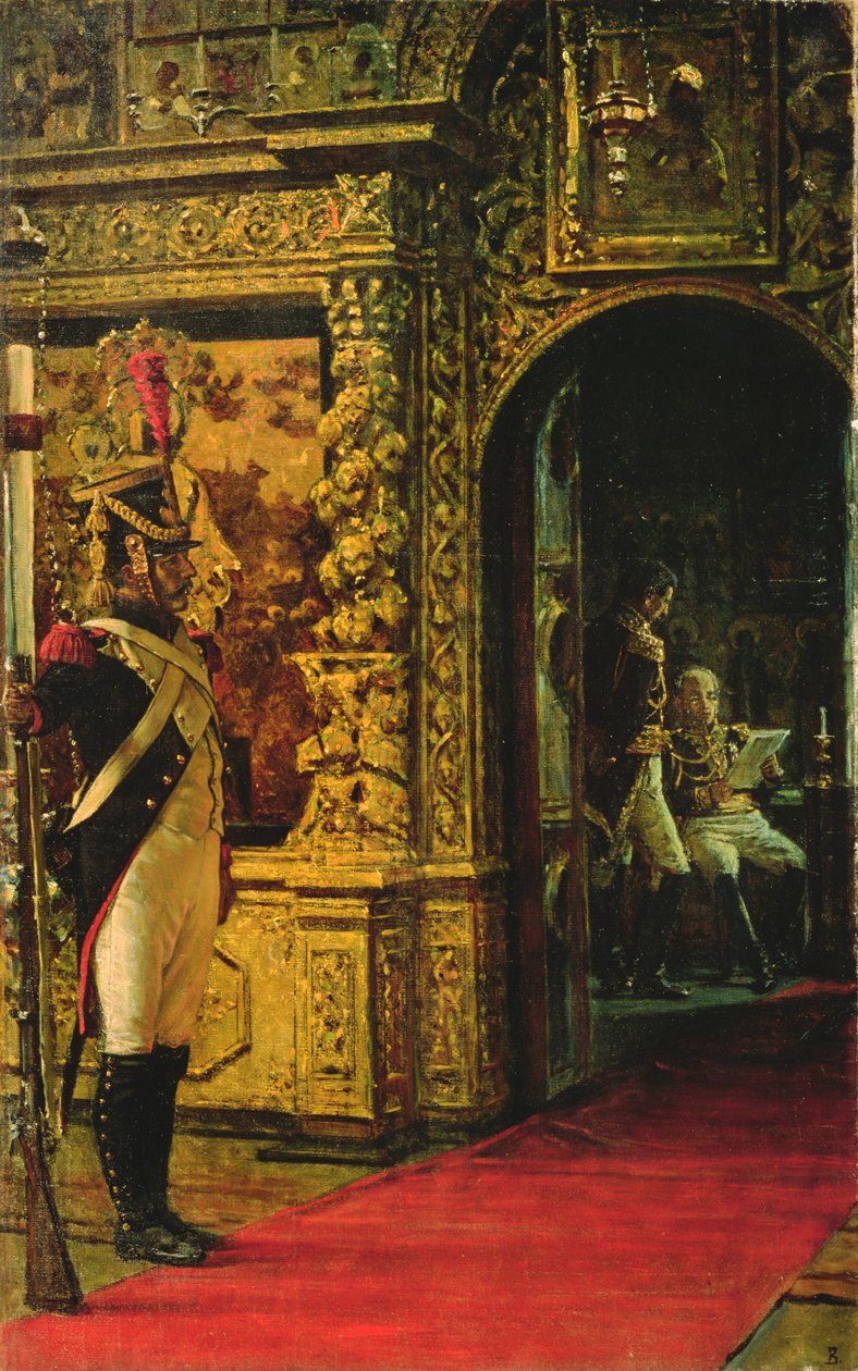 Marschall Davout im Chudov-Kloster, Moskauer Kreml, 1900 von Vasili Vasilievich Vereshchagin