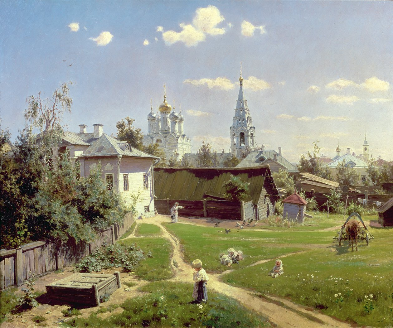 Ein kleiner Hof in Moskau, 1878 von Vasilij Dmitrievich Polenov
