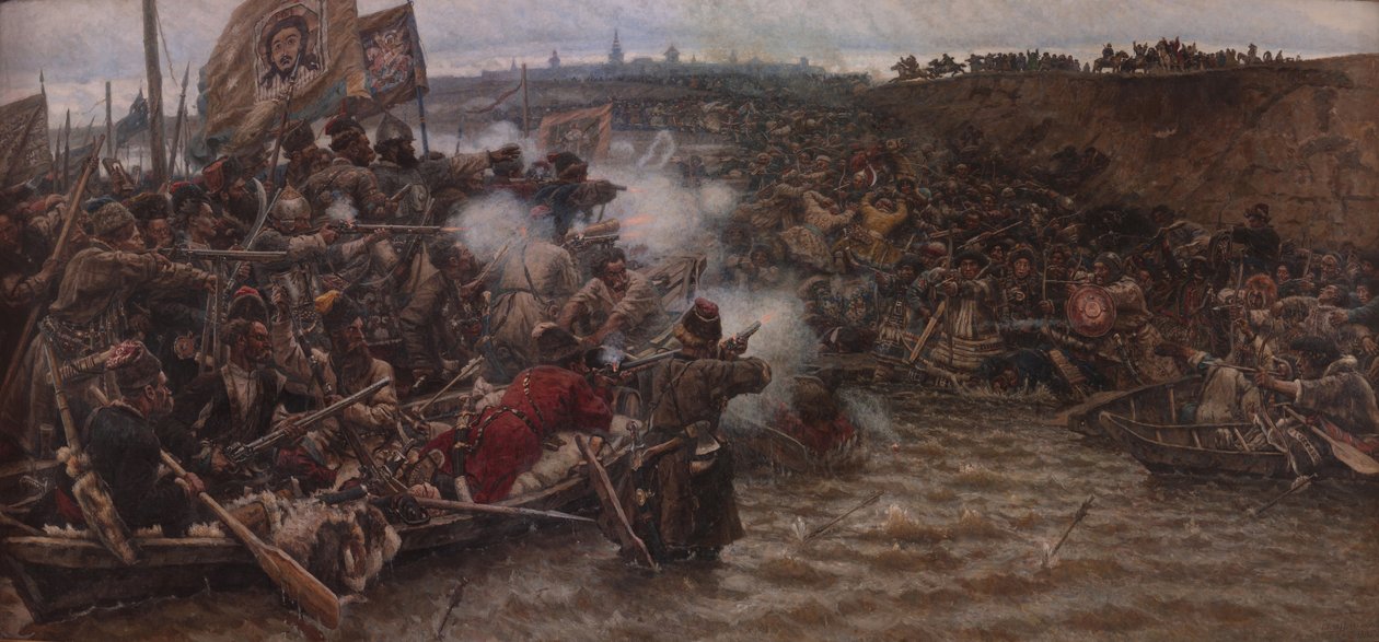 Jermaks Eroberung Sibiriens von Vasilij Ivanovic Surikov