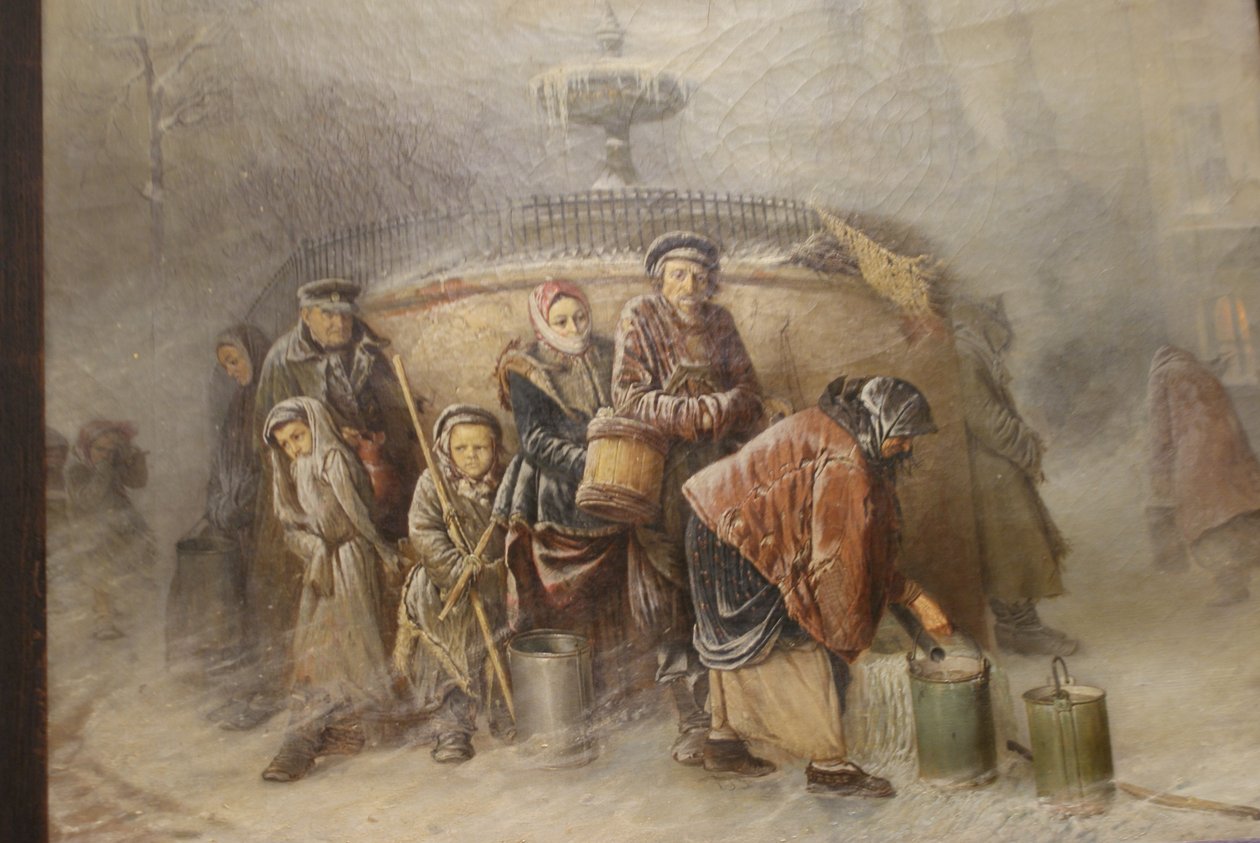 V. Perov. Warteschlange am Schwimmbad von Vasili Grigorevich Perov