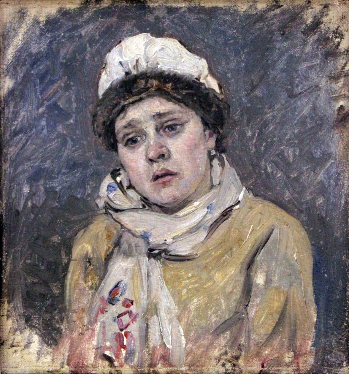 Frau des bärtigen Bogenschützen, Studie zum Bild 