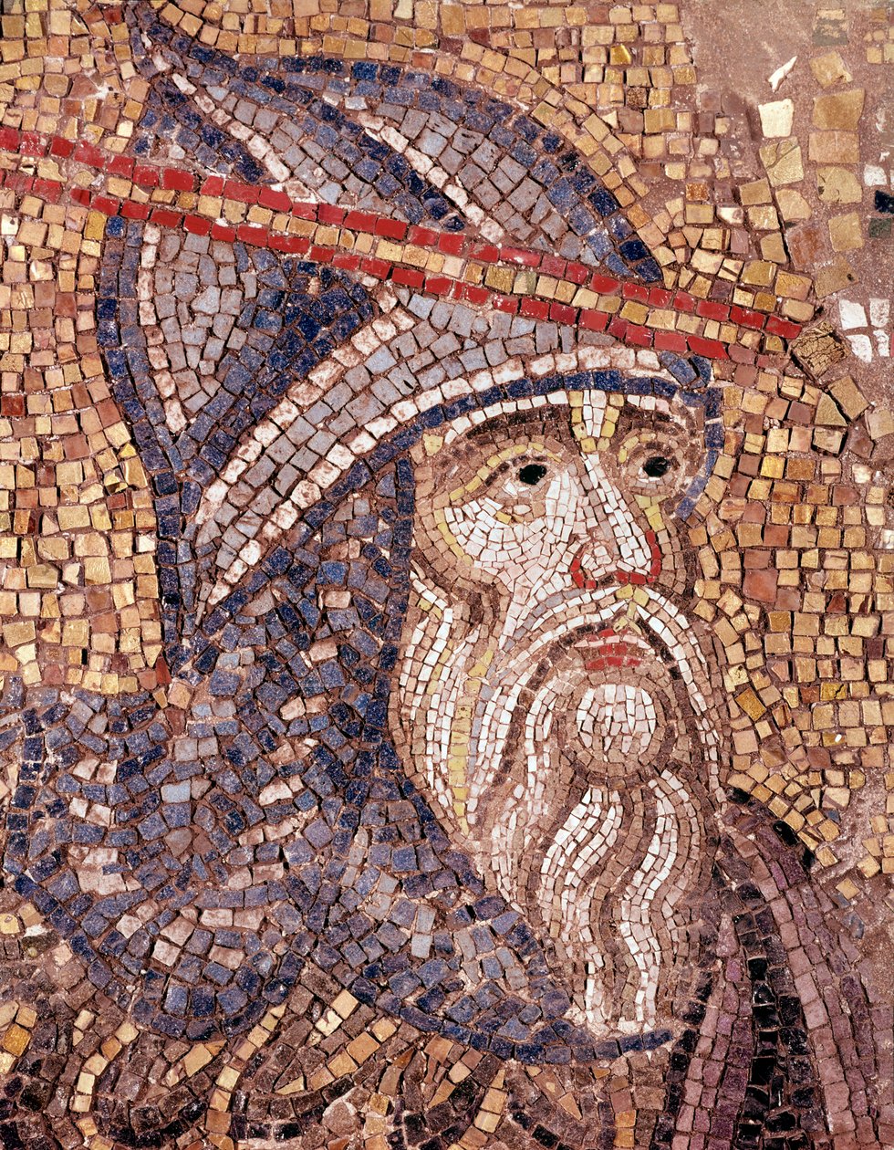 Kopf eines Soldaten (Mosaik) von Veneto Byzantine School