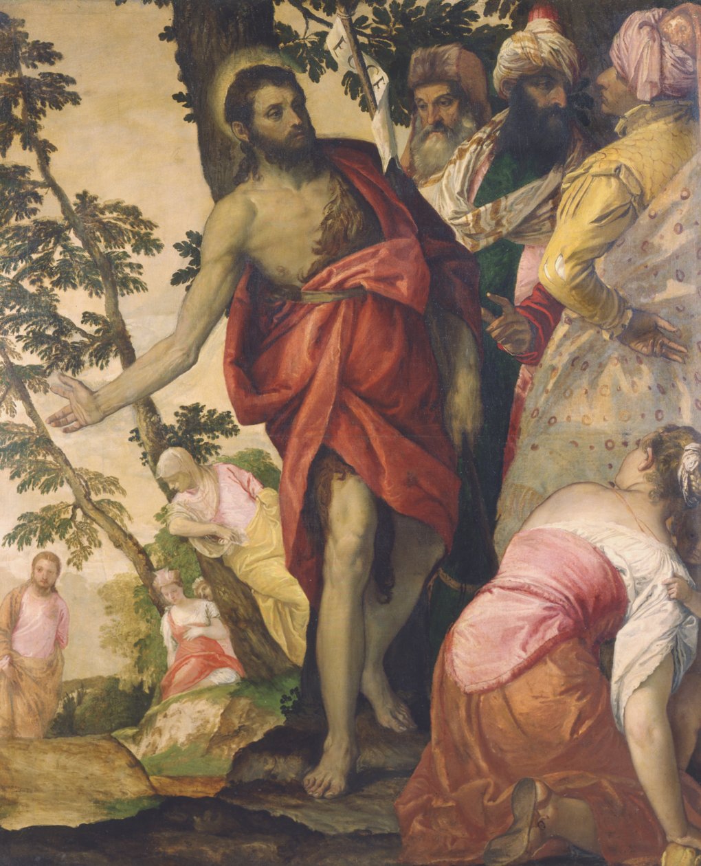 Johannes der Täufer predigt von Paolo Veronese