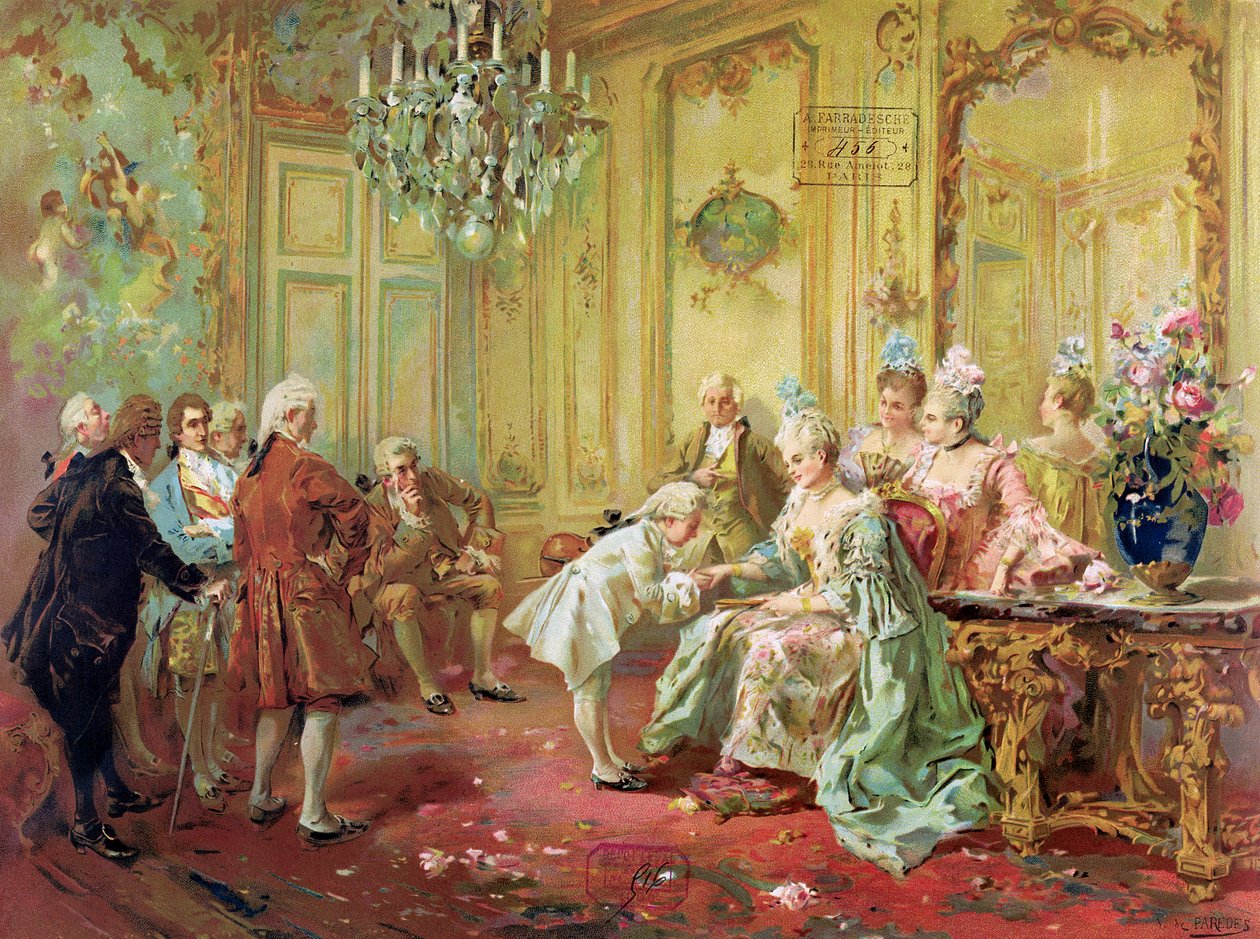 Die Vorstellung des jungen Mozart bei Mme de Pompadour in Versailles im Jahr 1763 von Vicente de Paredes