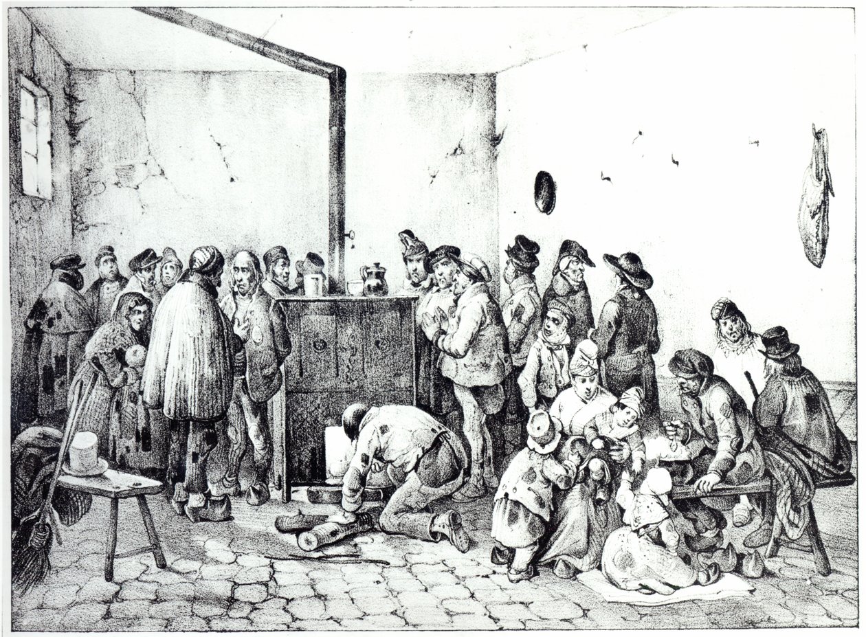 Der öffentliche Wärmeraum in Paris, 1840 von Victor Adam