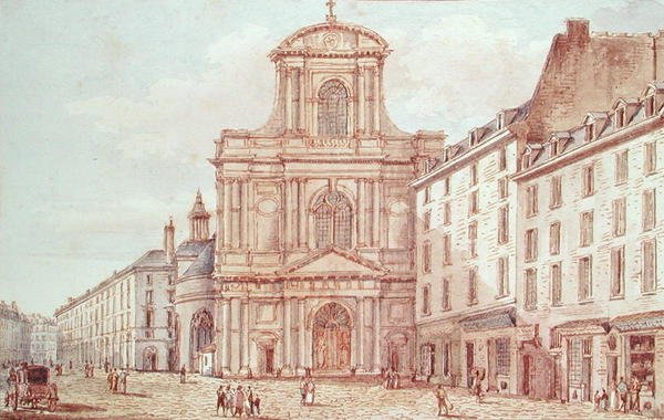 Ansicht des Portals der Kirche Saint-Gervais, Paris von Victor Jean Nicolle