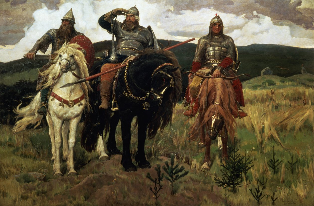Kriegerische Ritter, 1881-98 von Victor Mikhailovich Vasnetsov