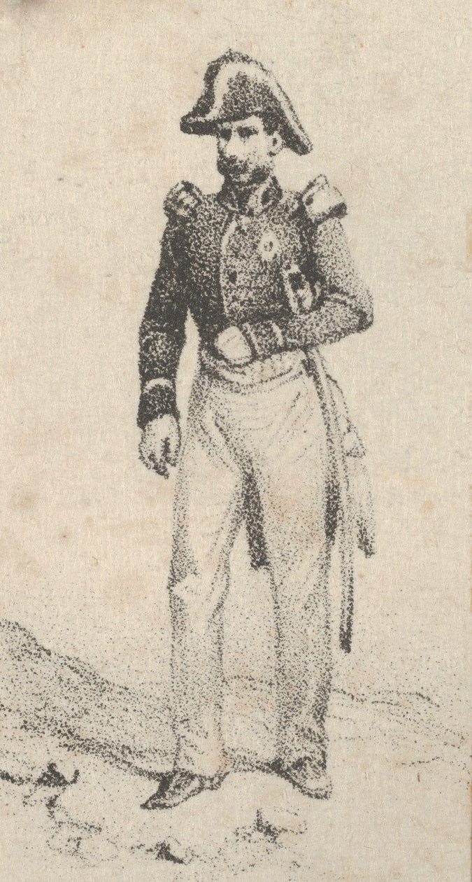 Ein Soldat, Mitte des 19. Jahrhunderts von Victor Adam