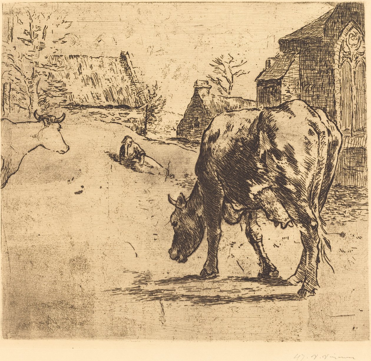 Die Kuh (La Vache) von Victor Alfred Paul Vignon