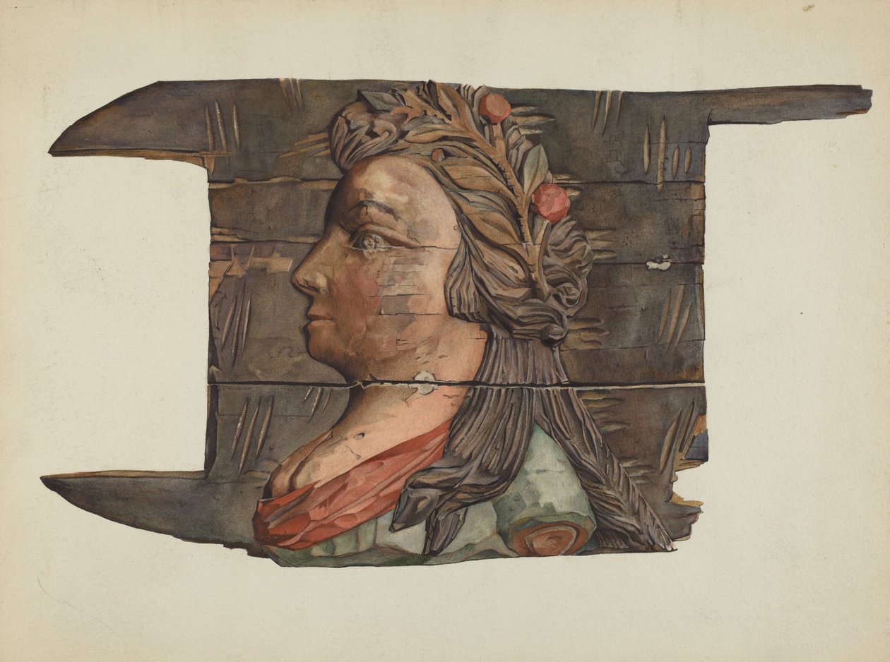 Holzschnitzerei, ca. 1938 von Victor F. Muollo