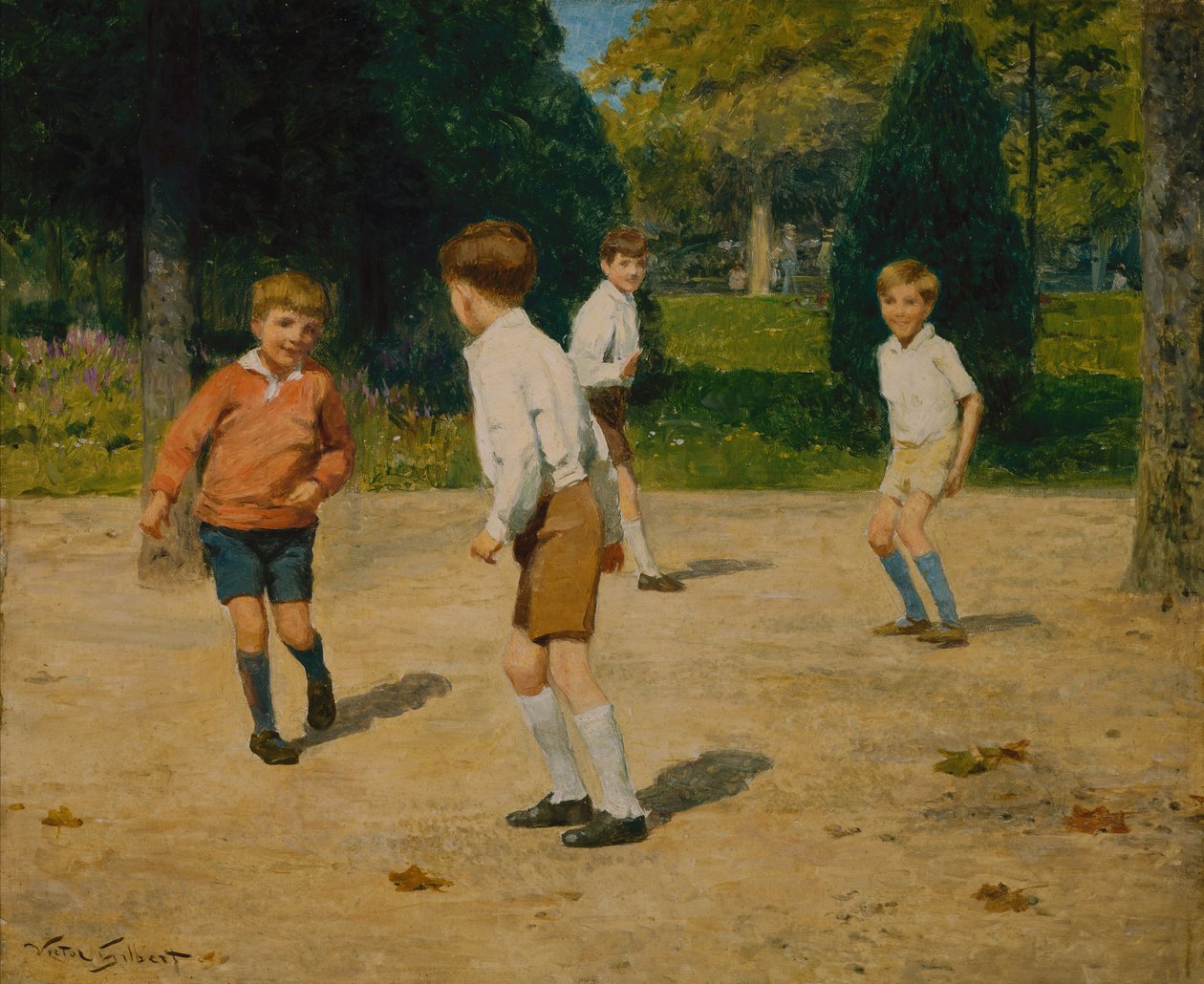 Jungen beim Spielen von Victor Gabriel Gilbert