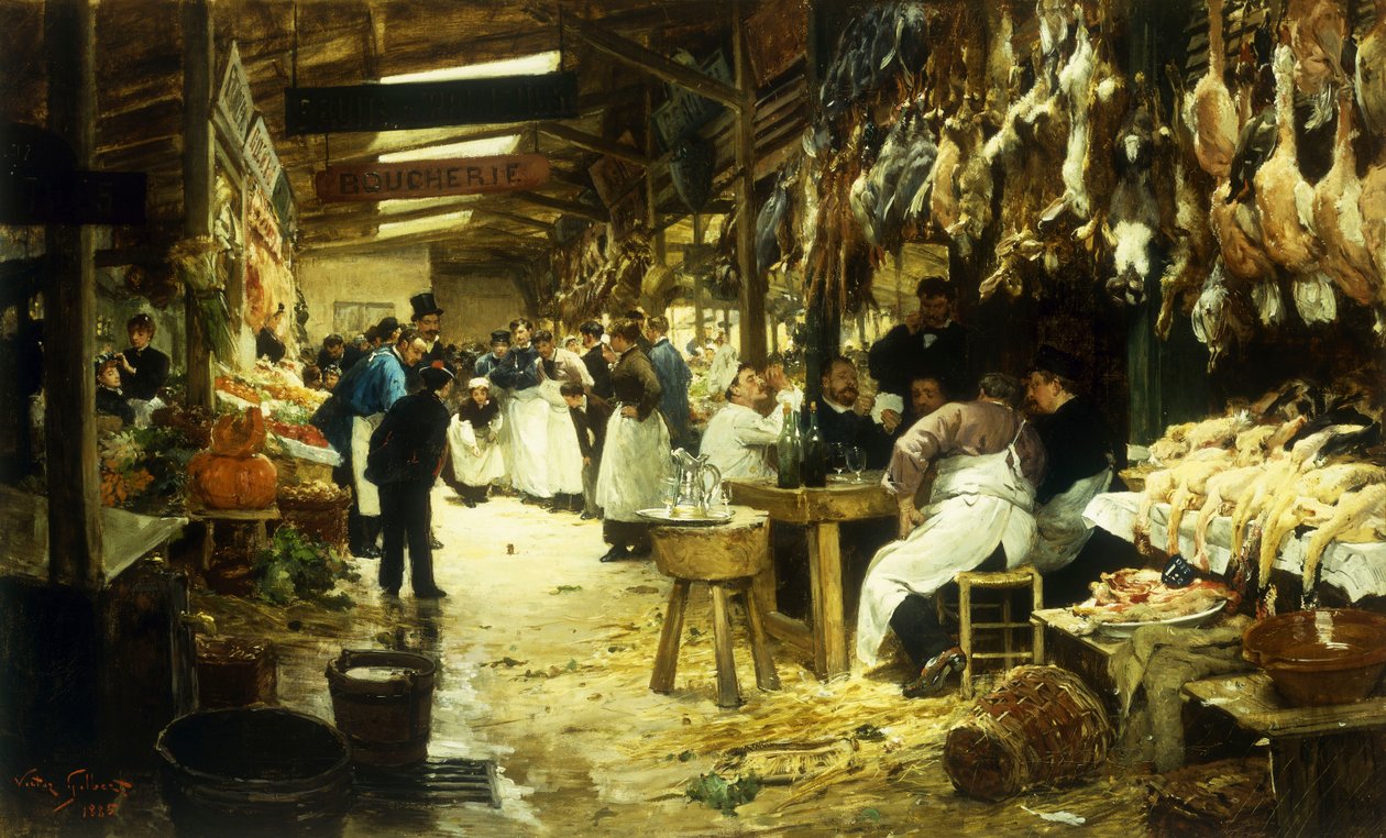 Der Marktplatz, 1885 von Victor Gabriel Gilbert