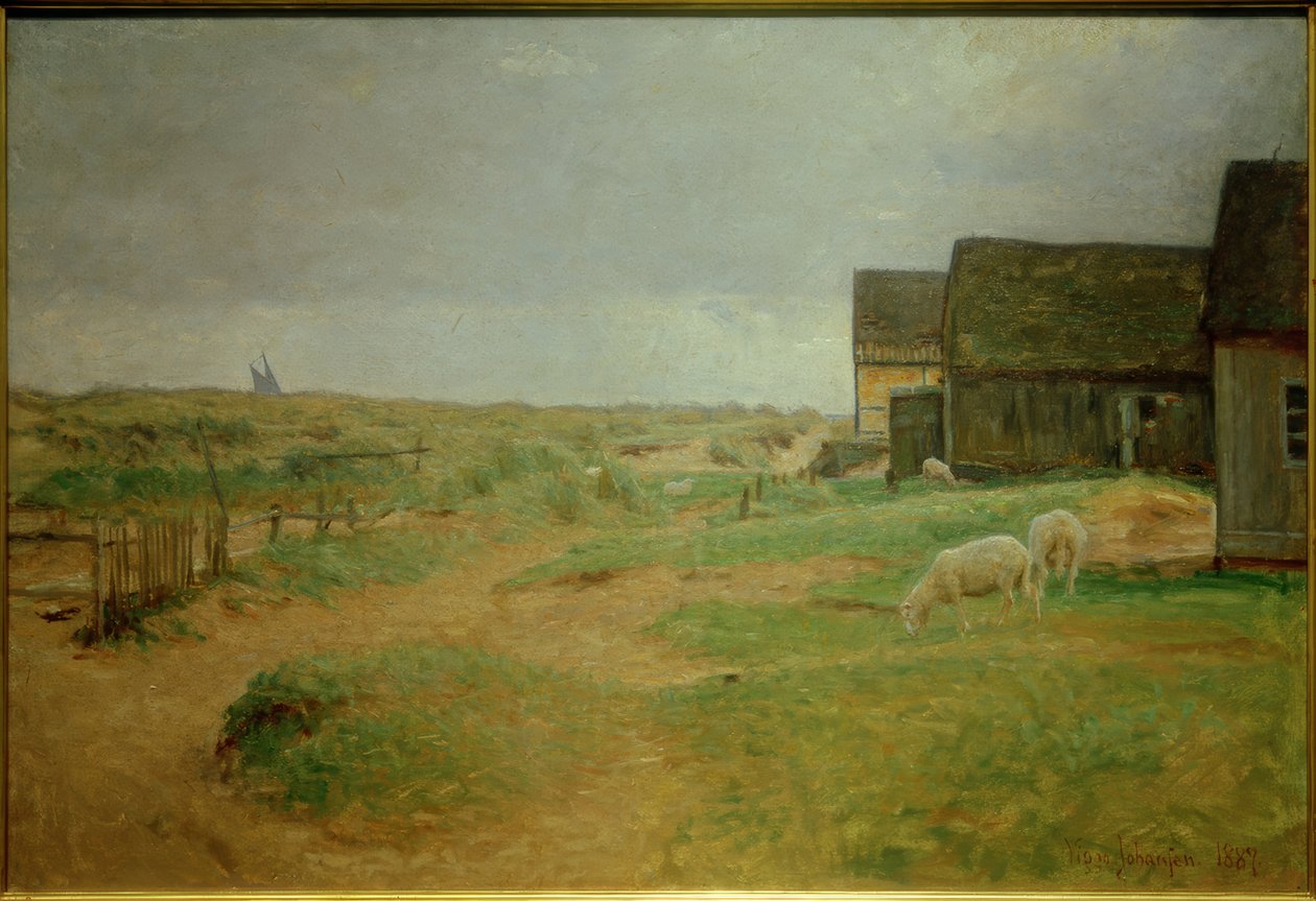 Alte Häuser in Skagen von Viggo Johansen