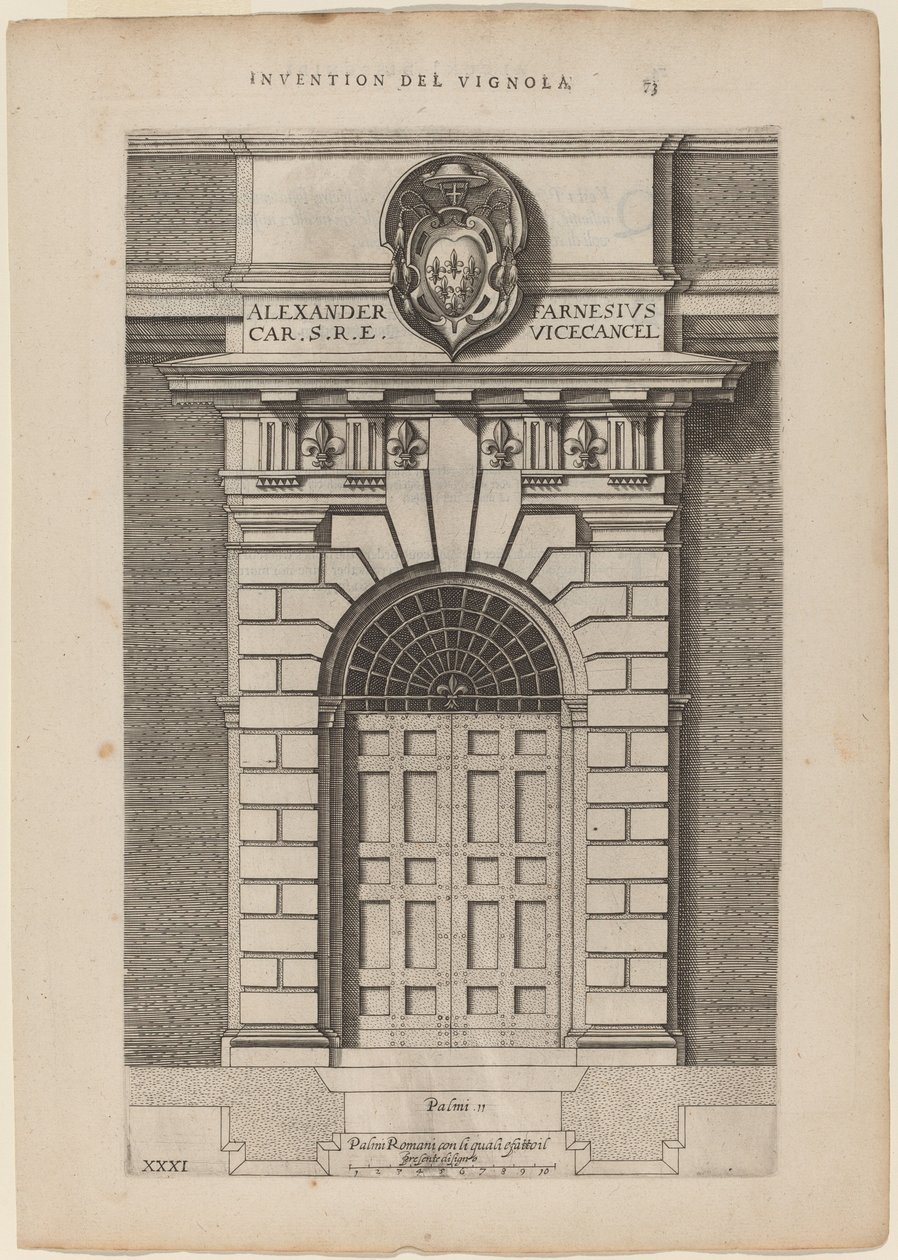Tür des Farnese-Palastes von Vignola