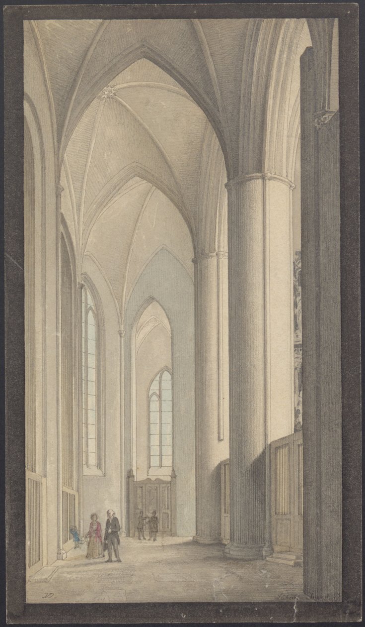 Innenraum des Lübecker Doms 1855 von Vilhelm Dahlerup