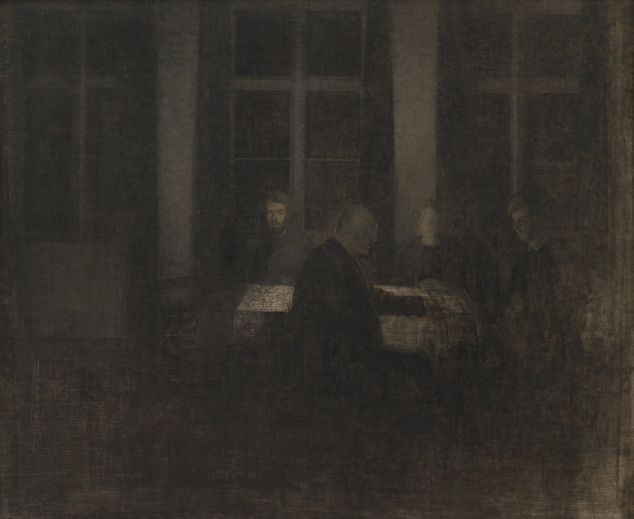 Abend im Wohnzimmer von Vilhelm Hammershøi
