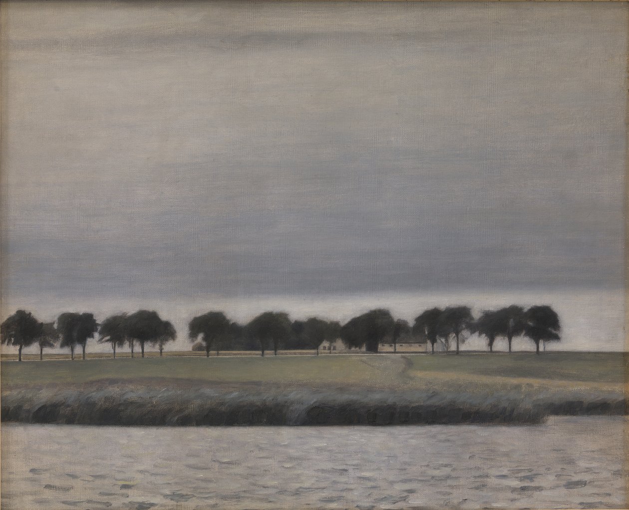 Vorstudie zu Solregn. Gentofte See von Vilhelm Hammershøi