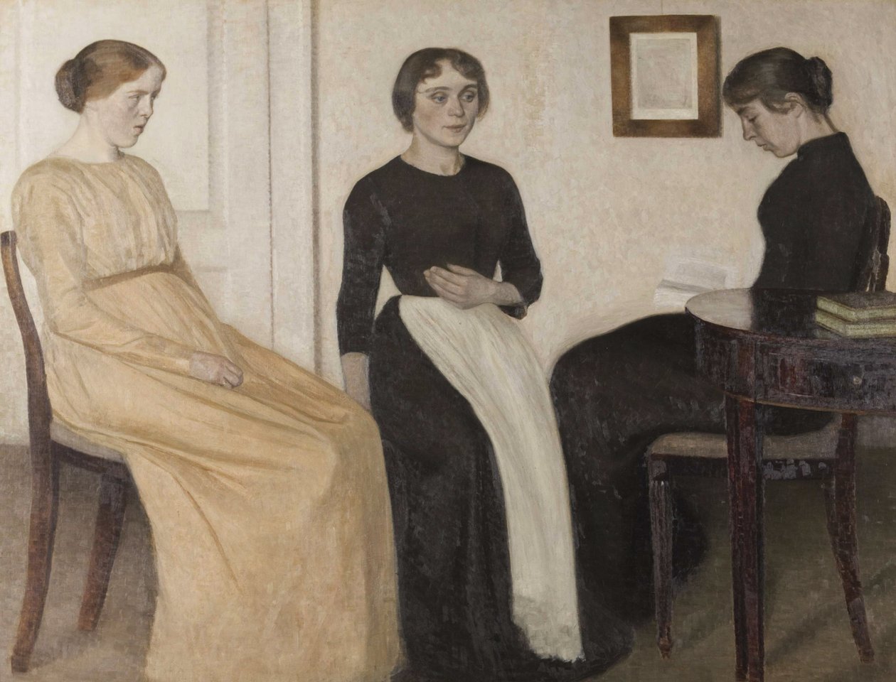 Drei junge Frauen, 1888 von Vilhelm Hammershøi