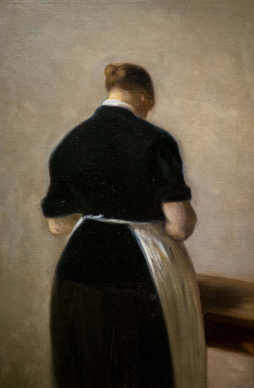 Studie einer stehenden Frau, Rückansicht von Vilhelm Hammershoi