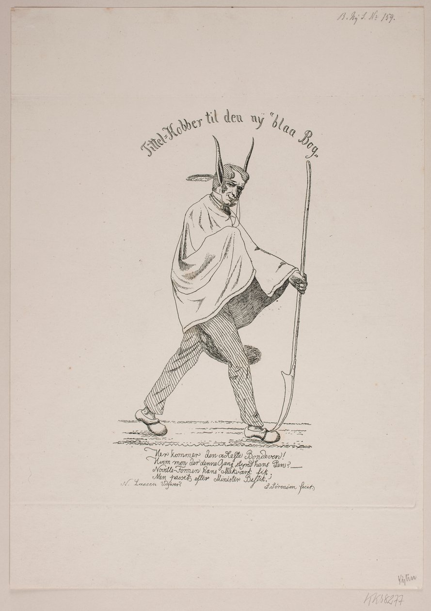 Satirisches Porträt von Vilhelm Kyhn
