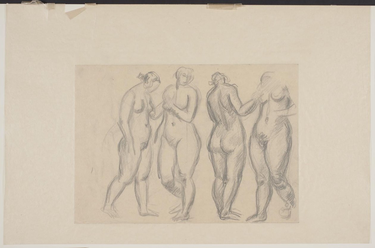 Vier stehende weibliche Modelle von Vilhelm Lundstrøm