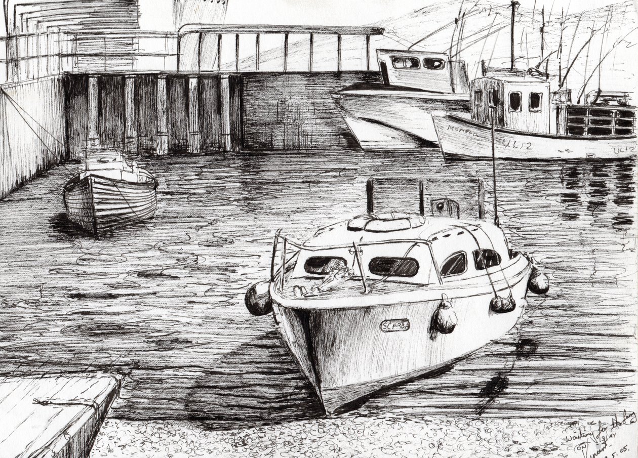 Boote in Islay Schottland, 2005 von Vincent Alexander Booth