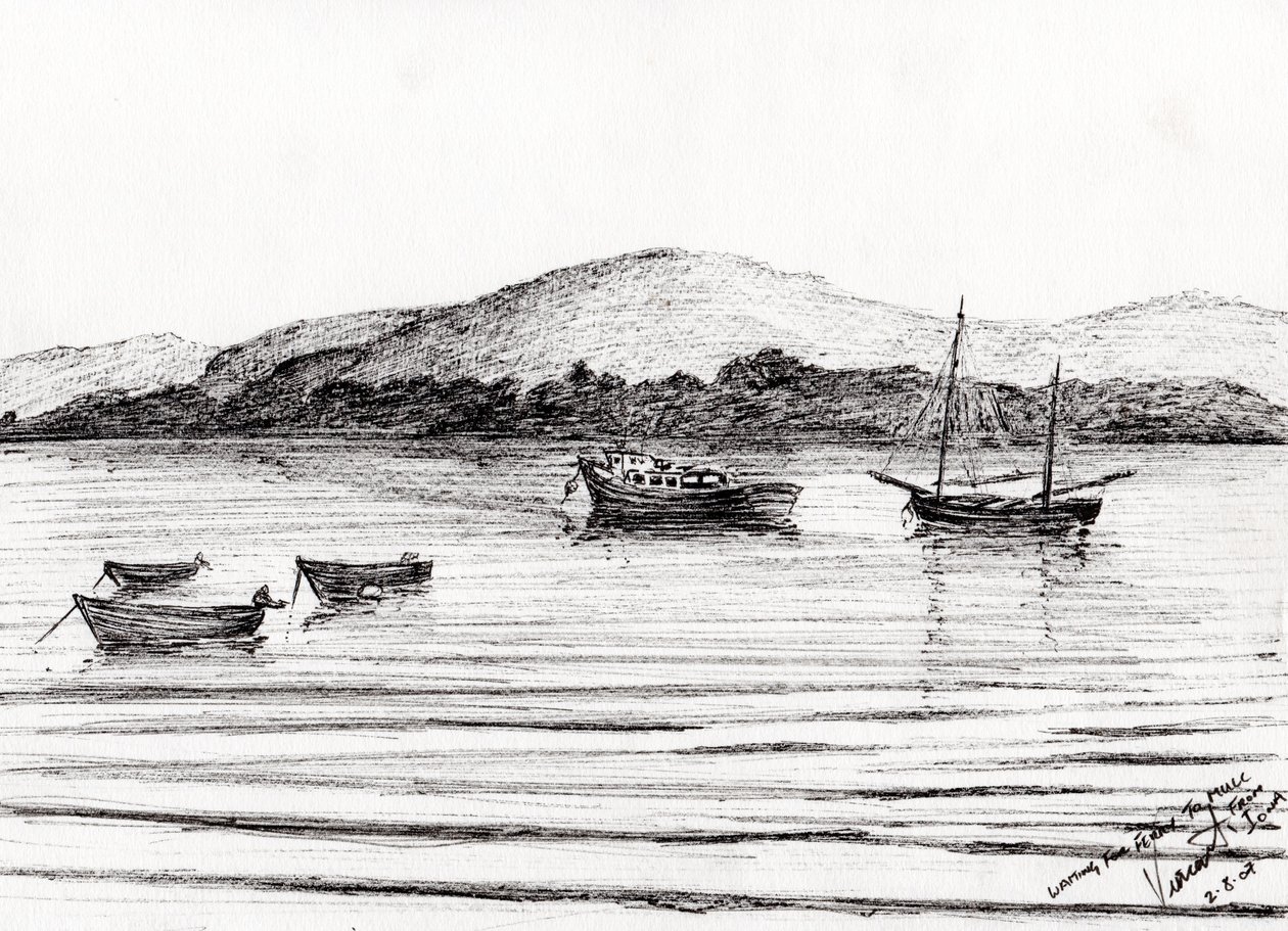 Boote vor Iona von Vincent Alexander Booth