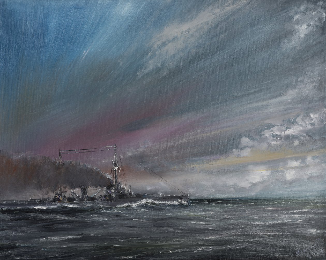 Moltke tritt in die Skagerrak-Schlacht 1916 ein, 2014 von Vincent Alexander Booth