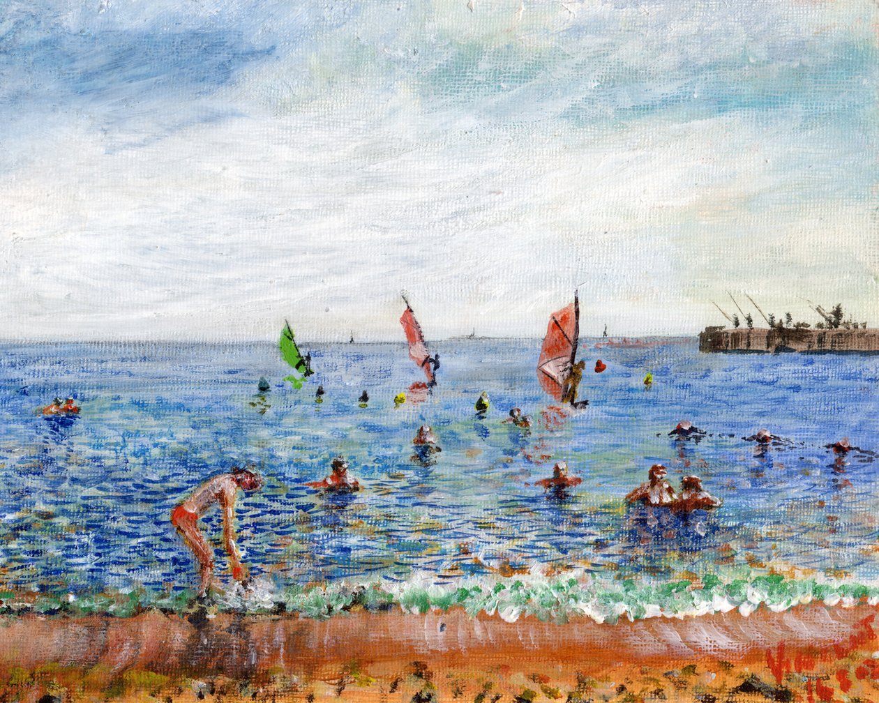 Strand von Poblenou, Barcelona, 2002 von Vincent Alexander Booth