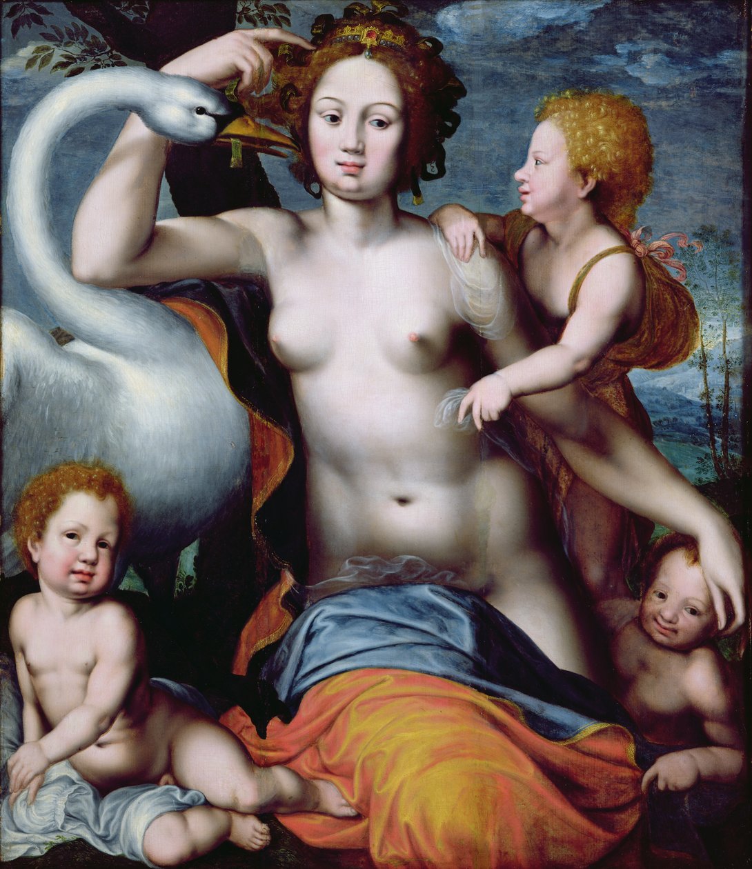 Leda und der Schwan von Vincent Sellaer