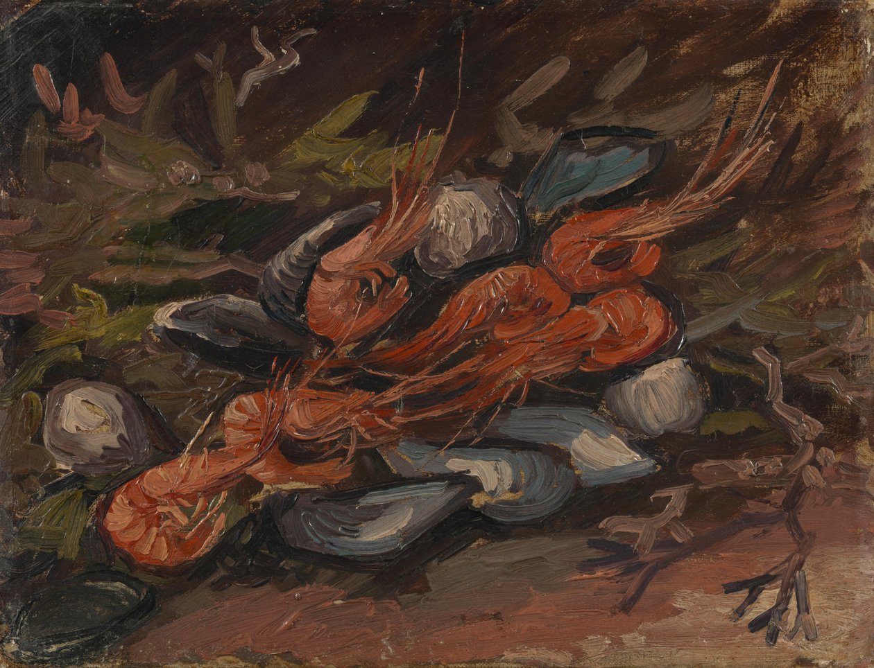 Garnelen und Muscheln von Vincent van Gogh