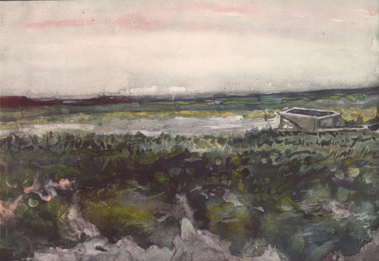 Heide mit Schubkarren von Vincent van Gogh