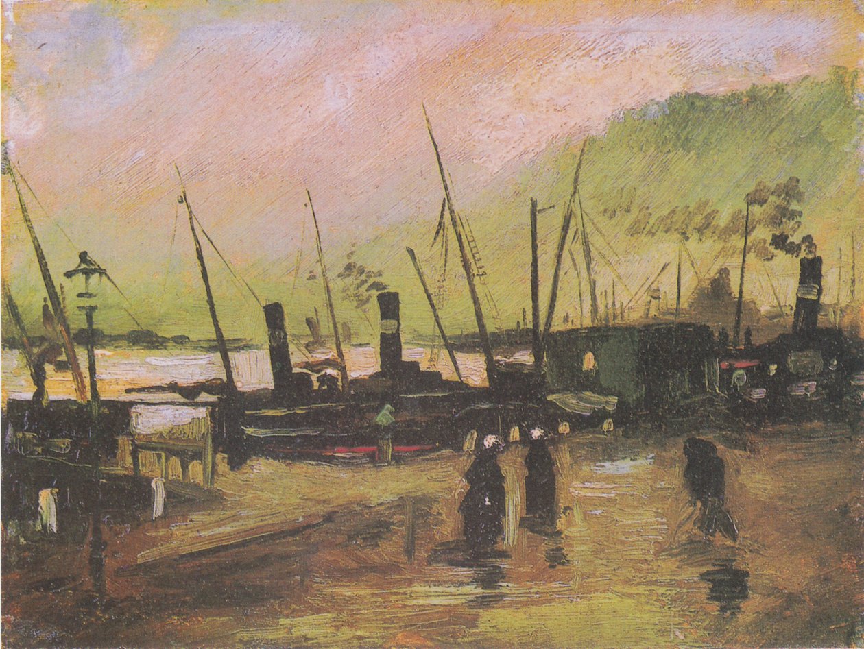 Kai in Antwerpen mit Schiffen von Vincent van Gogh