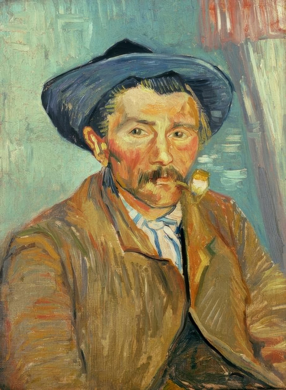 Mann mit Pfeife von Vincent van Gogh