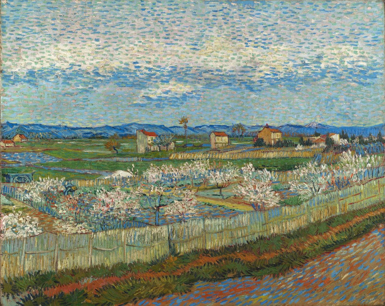 Pfirsichbäume in Blüte von Vincent van Gogh