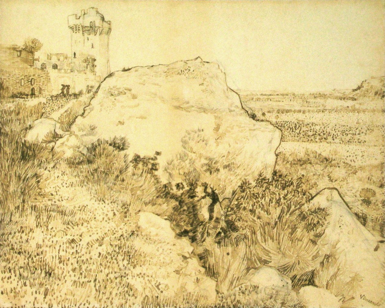 Felsen und Ruinen von Vincent van Gogh