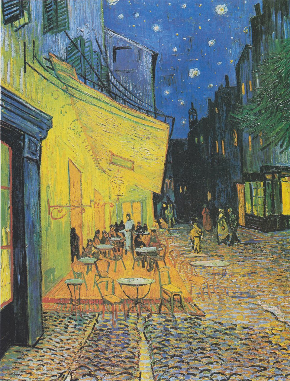 Terrasse des Cafés an der Place du Forum in Arles am Abend von Vincent van Gogh