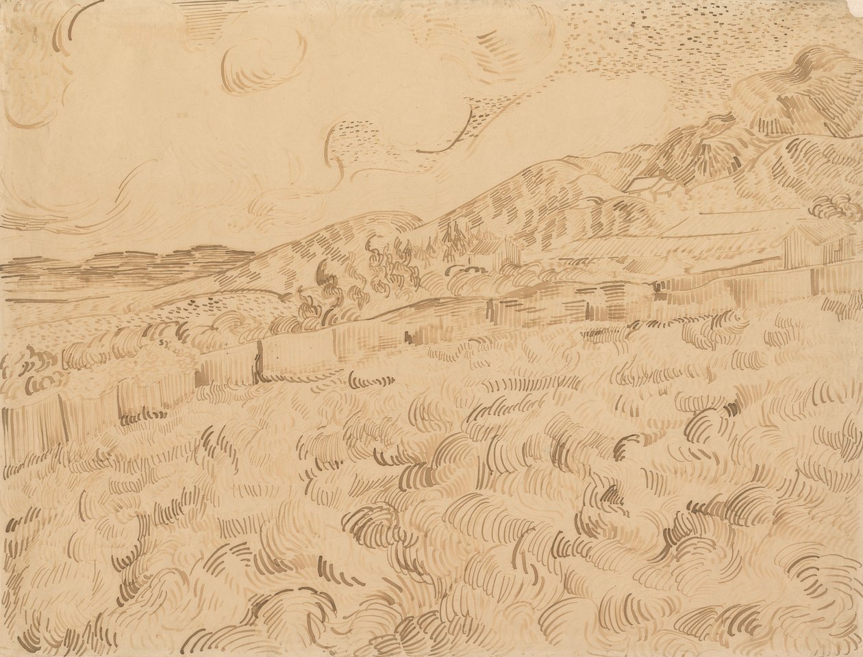 Das eingeschlossene Weizenfeld nach einem Sturm von Vincent van Gogh