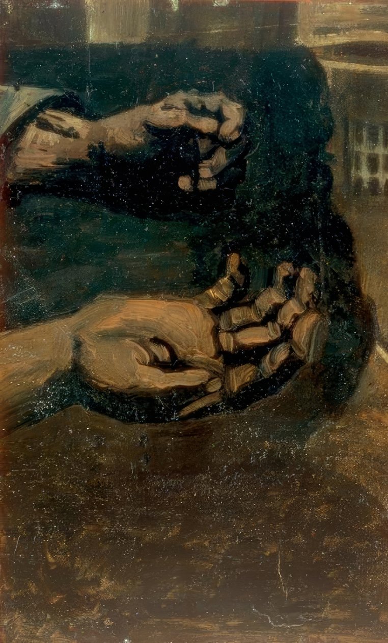 Zwei Hände von Vincent van Gogh