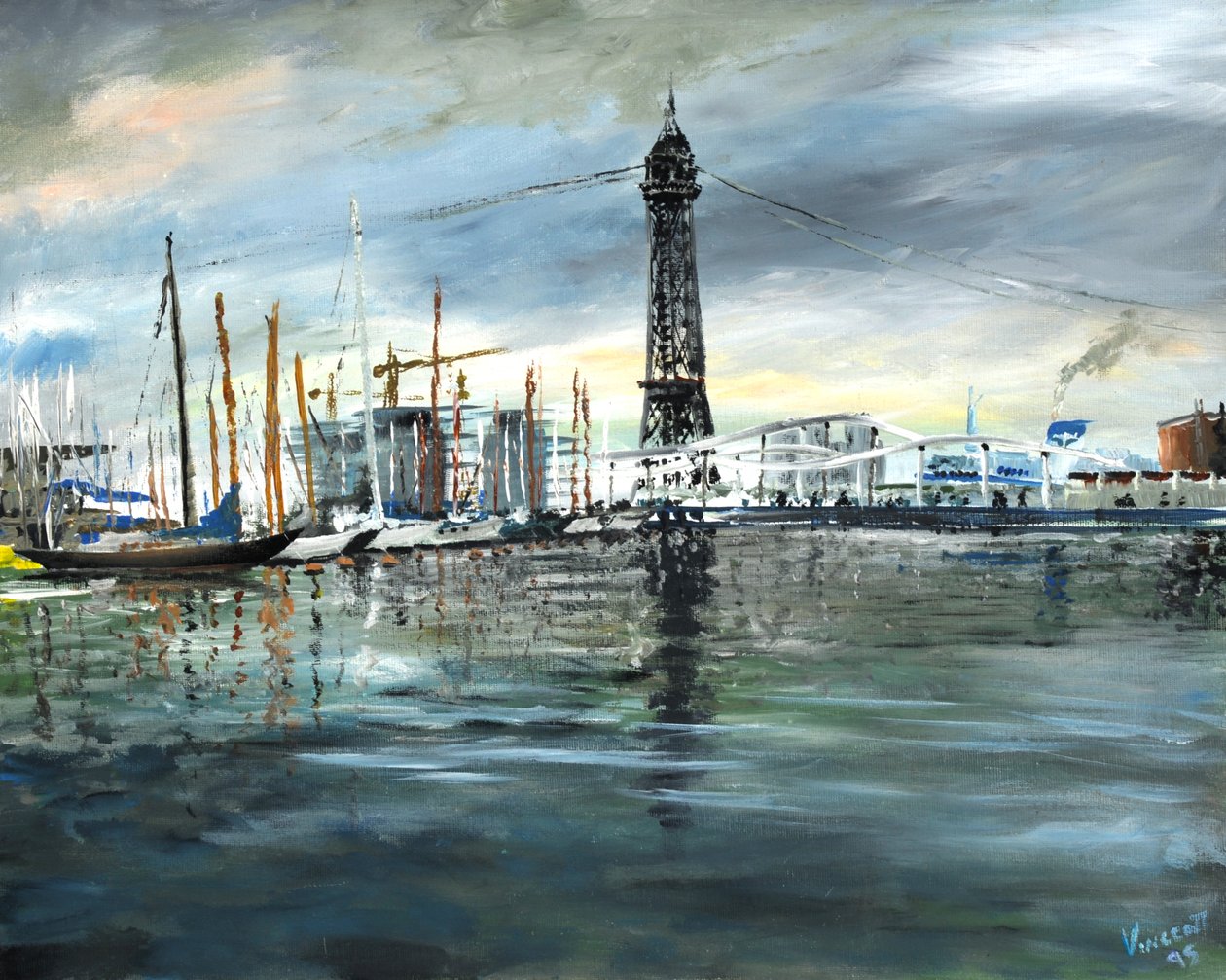 Boote in Barcelona von Vincent Alexander Booth
